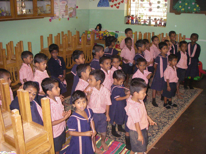 a class of Indian school children