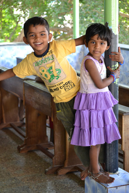 Indian kids at our slum outreach center